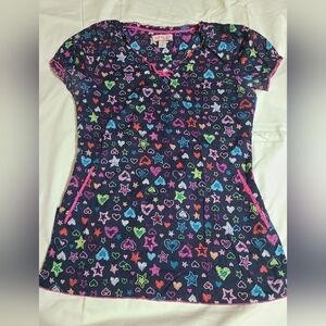 Koi Colorful Patterned Scrub Tops And Pants